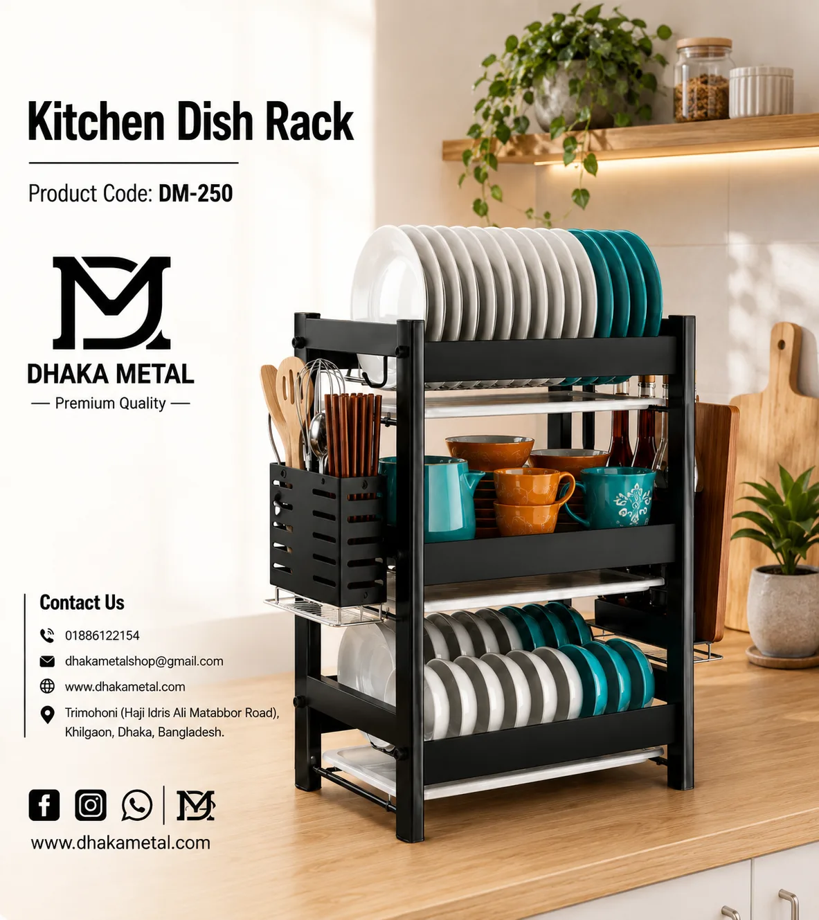 Kitchen Dish Rackm DM-250